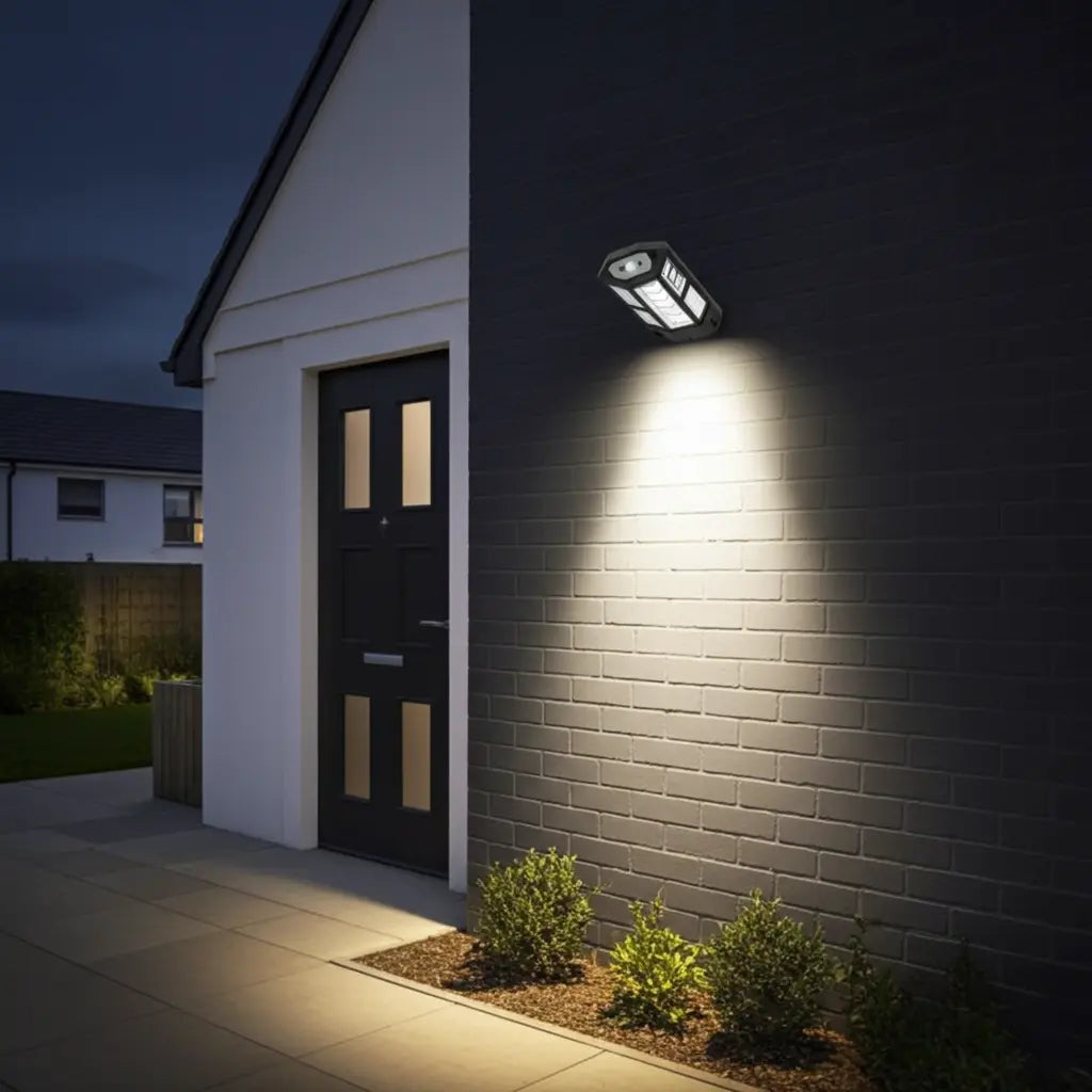 VELNARO Solar Security Light – 9900LM Motion Sensor Wall Light VELNARO