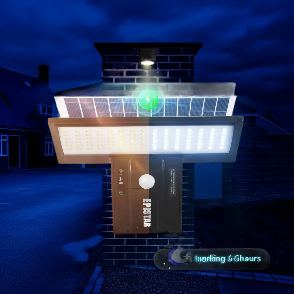 VELNARO Solar Security Floodlight – 90 LED PIR Motion Sensor VELNARO