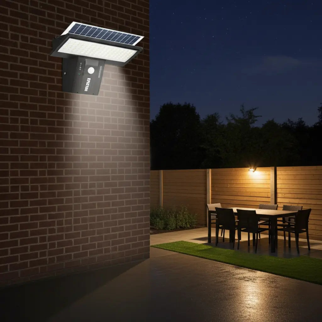 VELNARO Solar Security Floodlight – 90 LED PIR Motion Sensor VELNARO