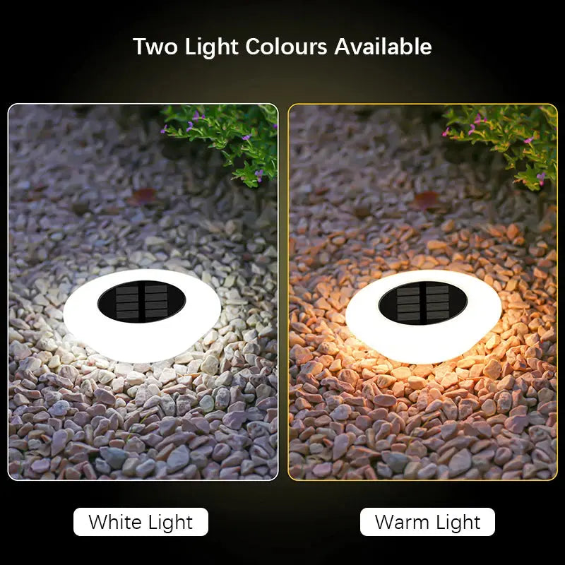 VELNARO Solar Ground Lights – Pack of 4 | 14 LED Waterproof Outdoor Lawn Lamp VELNARO
