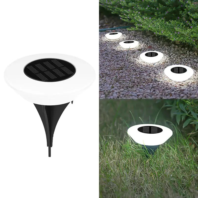 VELNARO Solar Ground Lights – Pack of 4 | 14 LED Waterproof Outdoor Lawn Lamp VELNARO