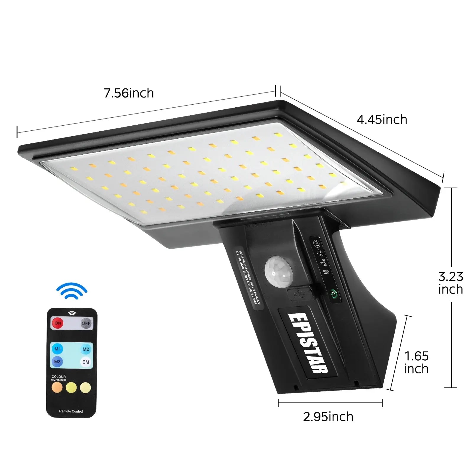 VELNARO Solar Security Floodlight – 90 LED PIR Motion Sensor VELNARO