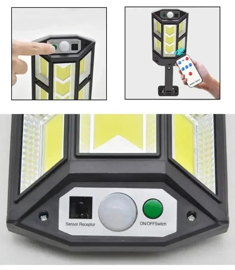 VELNARO Solar Security Light – 9900LM Motion Sensor Wall Light VELNARO